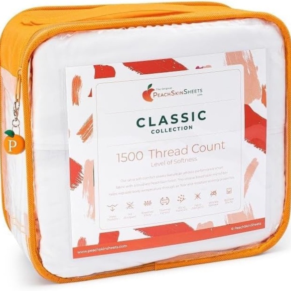 PeachSkinSheets Chocolate Sheet Set 1500tc Level of Softness Soft Cool Queen - Picture 4 of 7